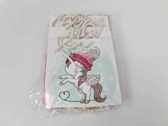 Новогодние, бумажные ,подарочные  пакеты с ручкой Чашка 16/16/8-009 (12 шт) Харьков