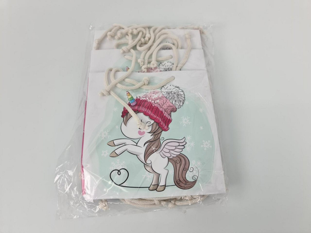 Новогодние, бумажные ,подарочные  пакеты с ручкой Чашка 16/16/8-009 (12 шт) Харьков - изображение 3