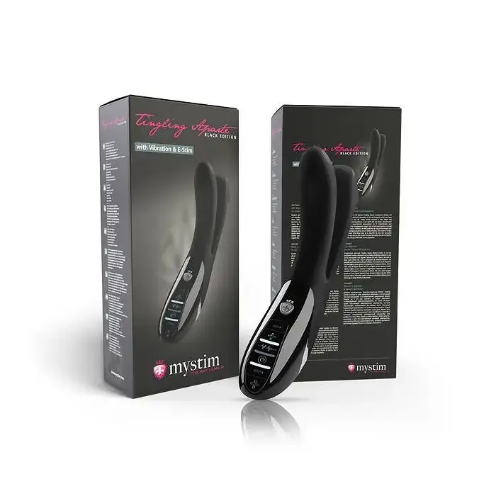 Вібратор подвійний з електростимуляцією Mystim Tingling Aparte eStim Black, міостімулятор Львів - фото 7