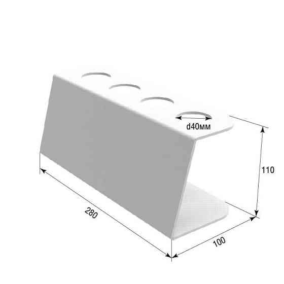 Підставка EKOSTAR для вафельного ріжка на 4шт. Біла. Акрил 3 мм Київ