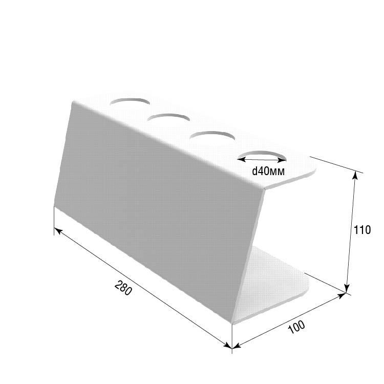 Подставка EKOSTAR для вафельного рожка на 4шт. Белая. Акрил 3 мм Киев - изображение 4