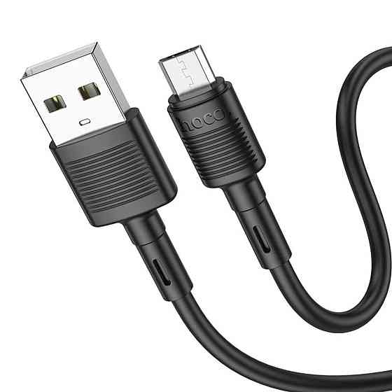 Кабель HOCO X83 USB - Micro 2.4A, 1m, PVC, PVC разъемы, цвет черный 6931474770882 Одесса