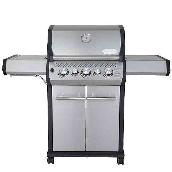 Газовий гриль SANTOS S-318, з бічним і заднім пальниками, нержавіюча сталь 900280 Код: 010953 Рівне