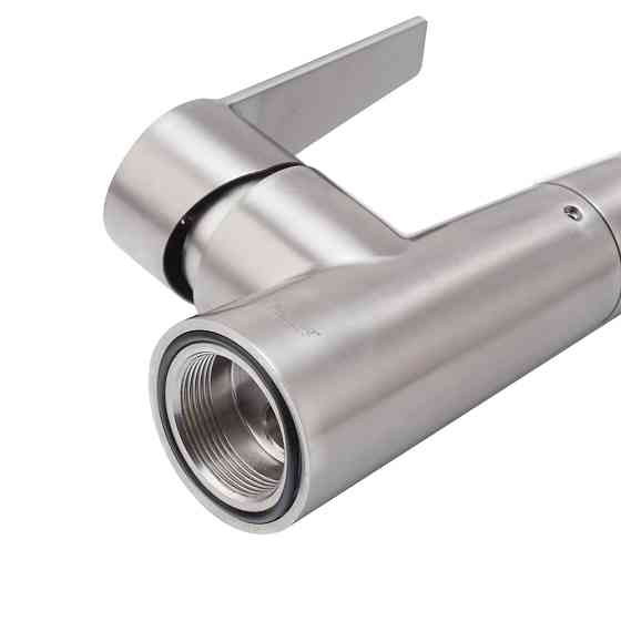 Кухонний змішувач з чорним силіконовим виливом Koer KI-70022-02 (з нерж. сталі) (KR4799) Київ