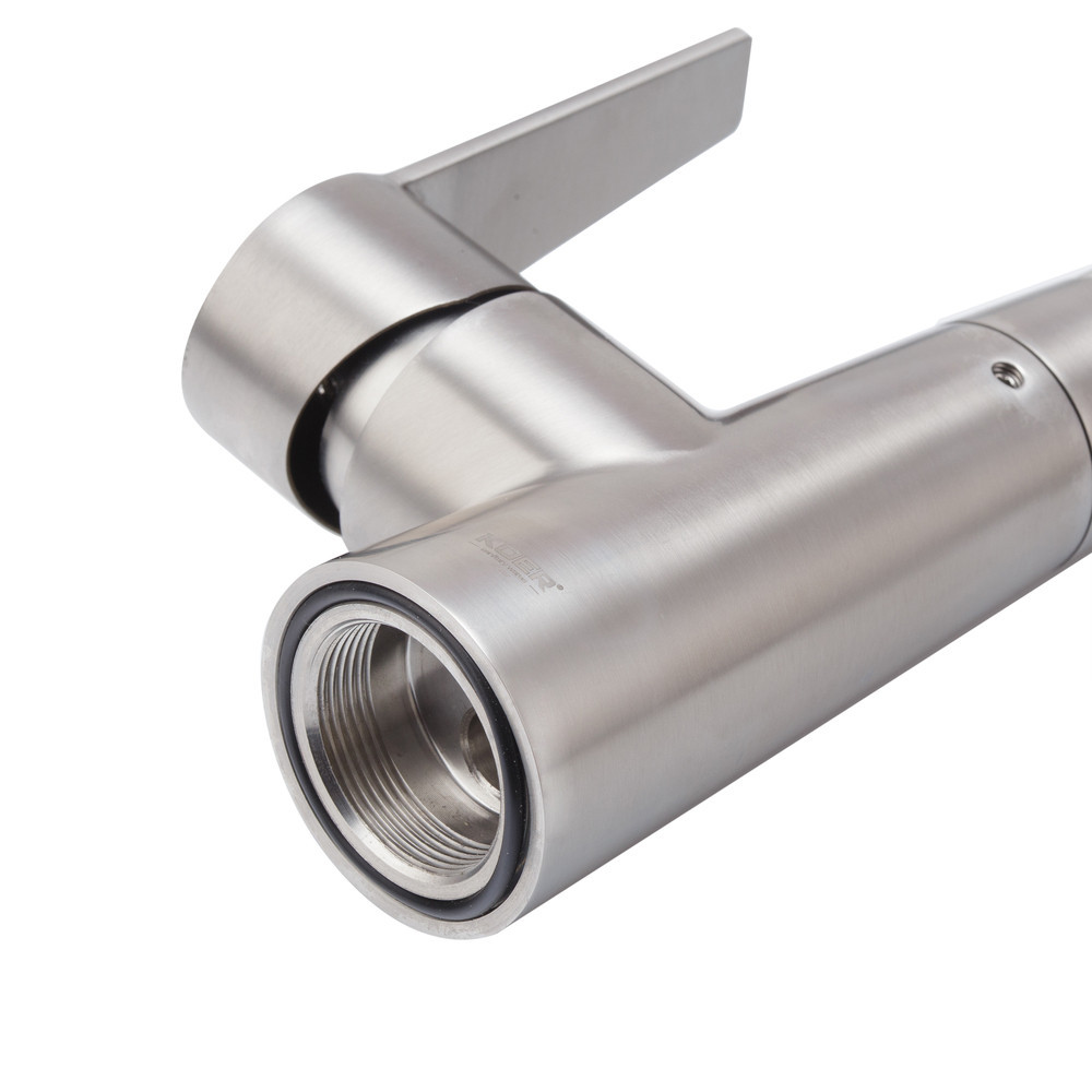 Кухонный смеситель с черным силиконовым изливом Koer KI-70022-02 (из нерж. стали) (KR4799) Киев - изображение 2