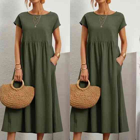 Летнее платье миди свободного кроя Ordinary 42-44, Хаки Киев