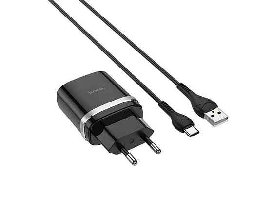 Мережевий зарядний пристрій USB C12Q 3A/1USB/18W/QC3.0 чорний ТМ HOCO Київ