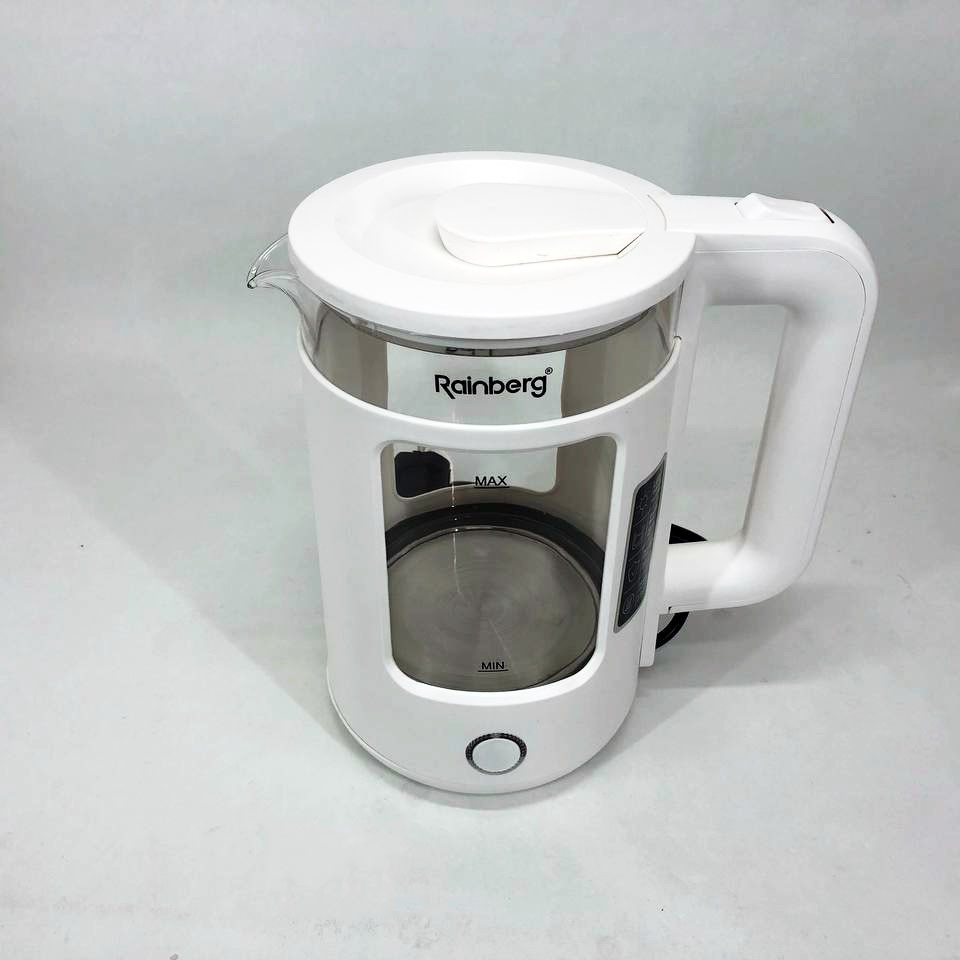 Потужний кухонний чайник Rainberg, Хороший електричний чайник скляний електричний QT-41 Львів - фото 1