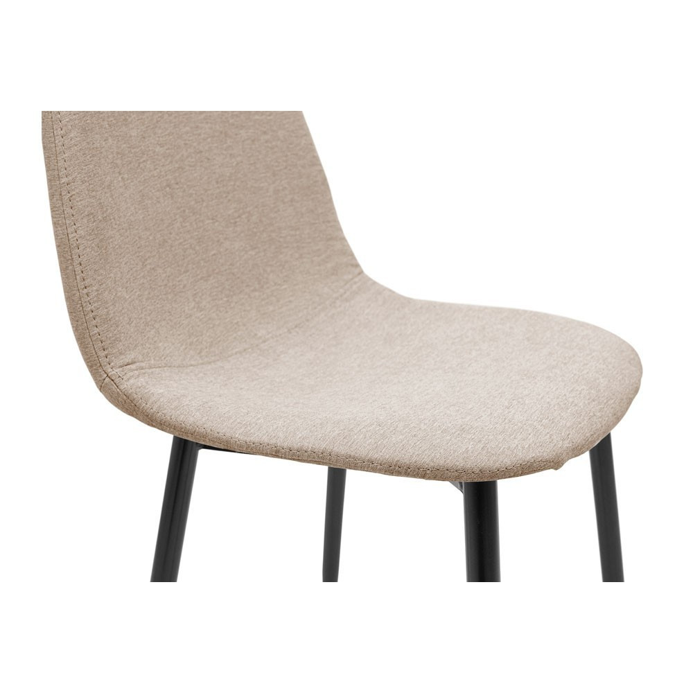 Стілець крісло м'який MacaoDesign U Magic Beige чорні ніжки Бежевий Київ - фото 6