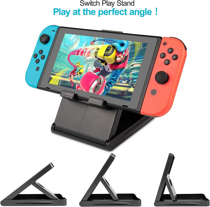 Аксессуары для Nintendo Switch 19-в-1 – чехол, зарядная станция, подставка, руль, грипсы, стекло, ка Киев - изображение 5