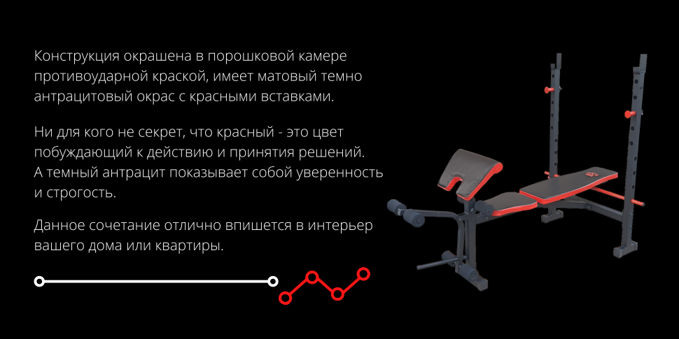 Скамья для жима ReadMeBlack + штанга с металлическими дисками 105 кг Гантели, гири, штанги и диски Киев - изображение 2