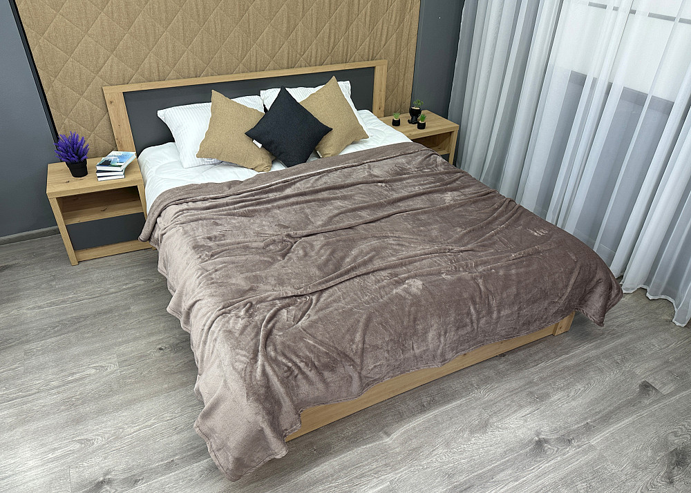 Плед-покривало Decorator WellSoft 180х210 см однотонний Лілово-сірий (87-266) Київ - фото 6