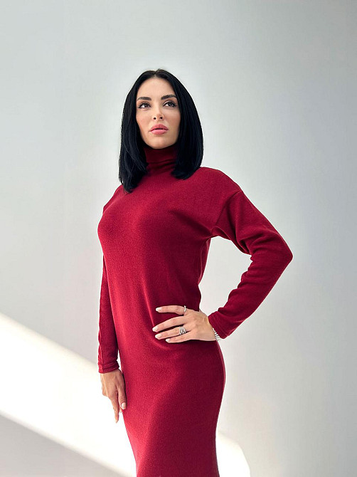 Теплое ангоровое платье миди с высоким воротником Amina Киев - изображение 7