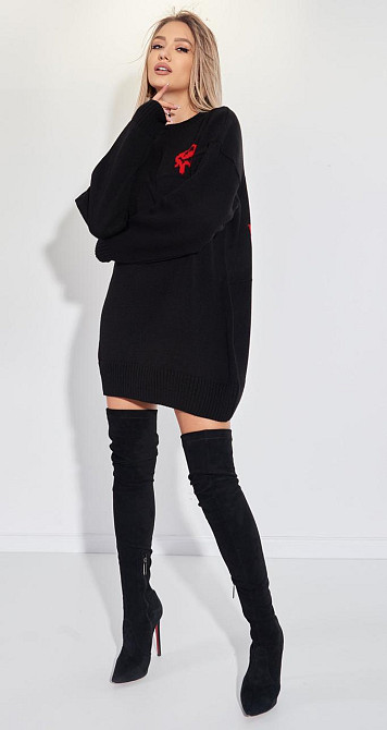 Светр туніка з написом (42-46) Київ - фото 4