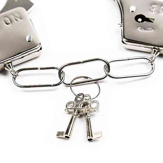 Наручники DS Fetish Handskaff metal silver Sex Aura Киев