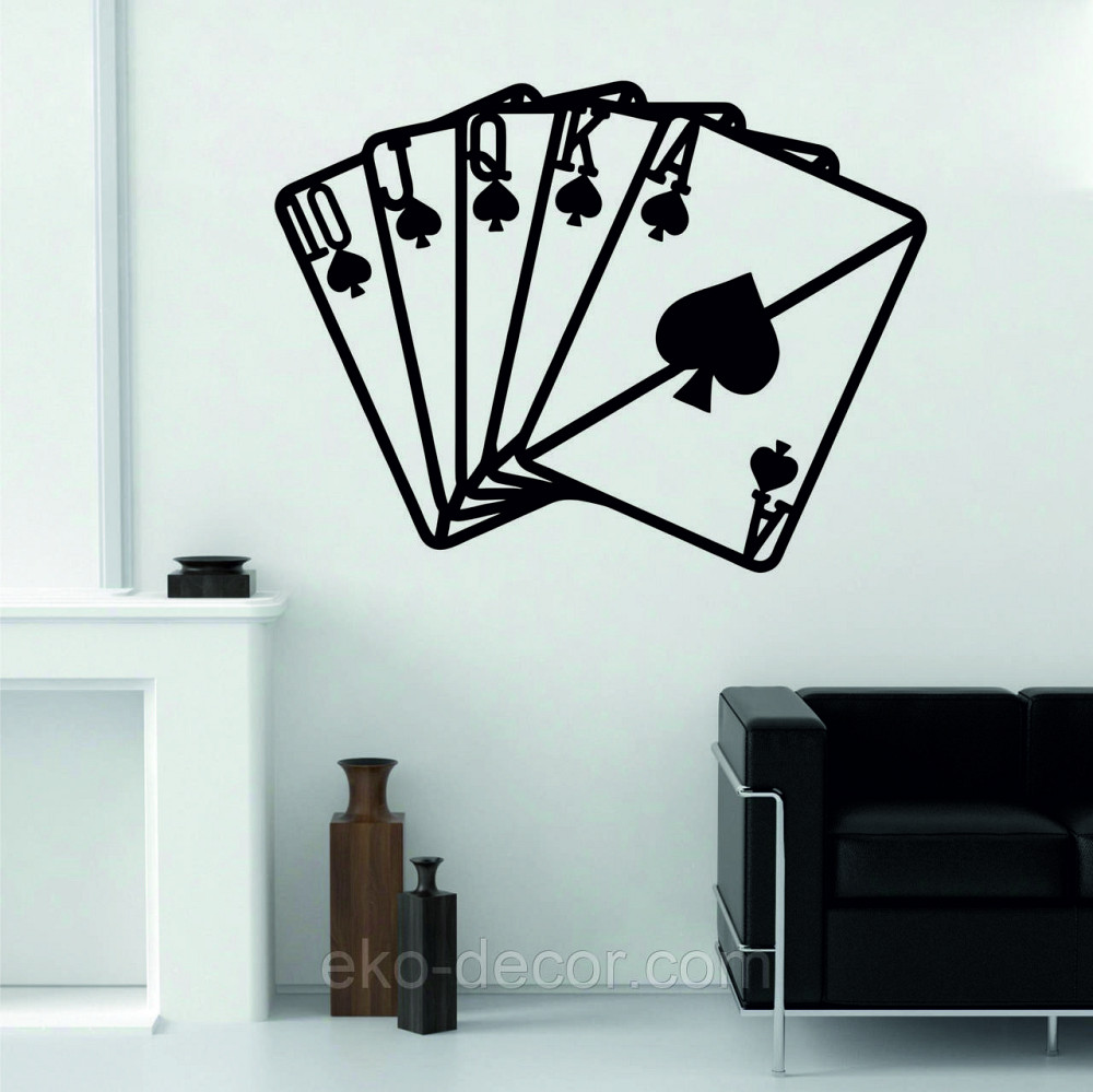 Декоративне настінне Панно «Карти» Декор на стіну 83*90 см, Чорний Київ - фото 2