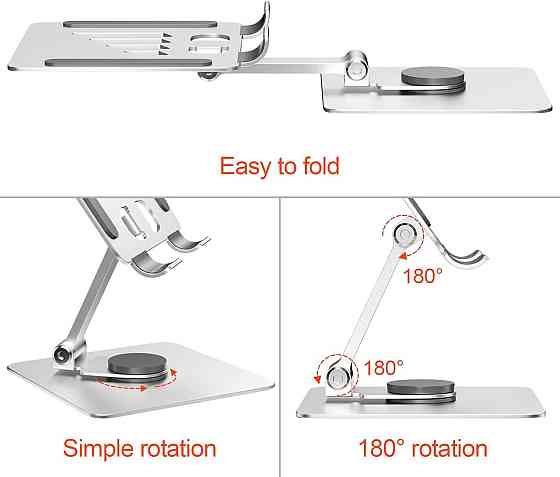 Держатель для планшета Firschoie bg-087 Серебристый алюминиевый складной регулируемый 4–12.9