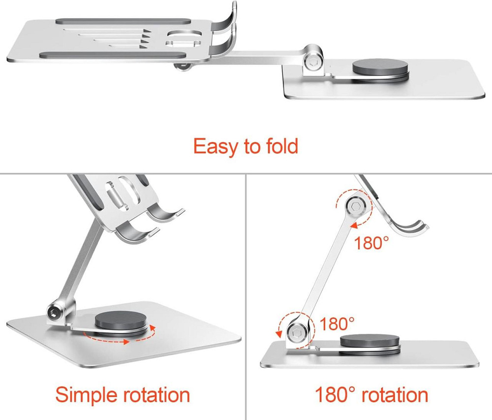 Держатель для планшета Firschoie bg-087 Серебристый алюминиевый складной регулируемый 4–12.9