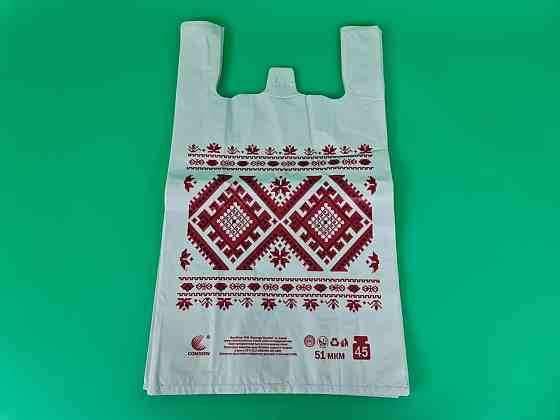 Пакет майка полиэтиленовая 34*58 Вышиванка (50мик)  (100 шт) Харьков