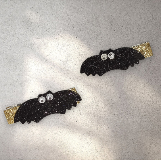 Заколки с летучей мышей для волос на Хэллоуин черный Киев