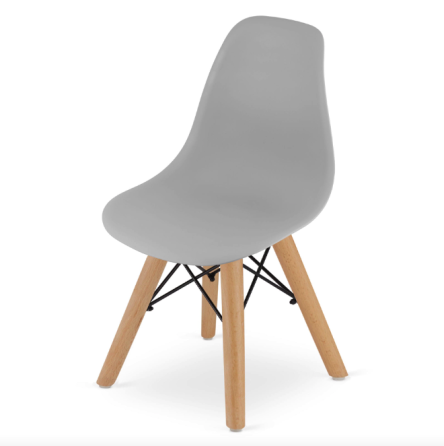 Дитячий стільчик Leobert Zubi зі спинкою сірий Київ