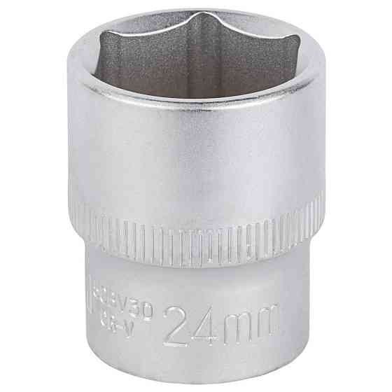 Насадка шестигранна коротка 1/2" 24 мм CrV mid SIGMA (6071241) Київ