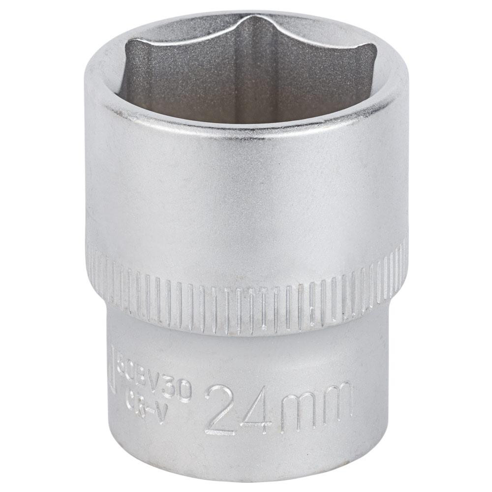 Насадка шестигранна коротка 1/2" 24 мм CrV mid SIGMA (6071241) Київ - фото 1