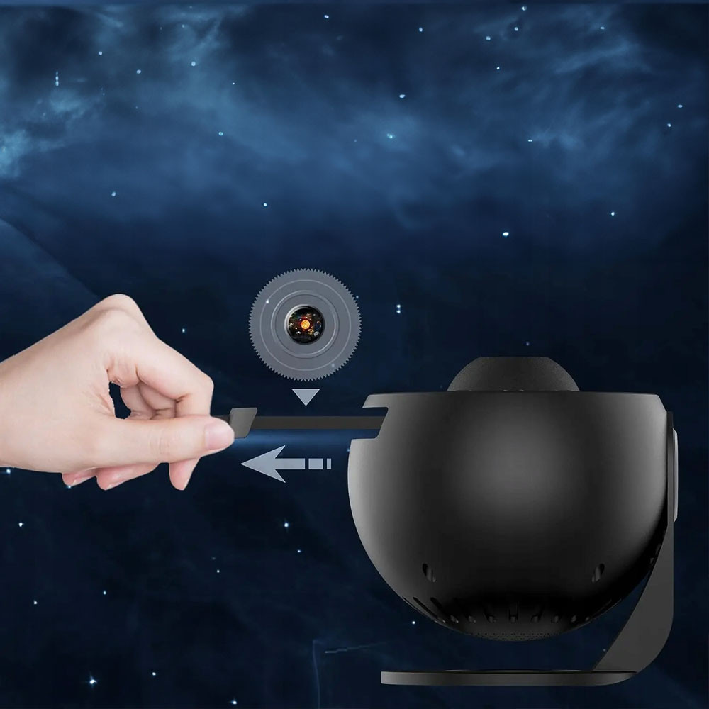 Проектор звездного неба с вращением на 360°, 13 картриджей, от USB, Черный / Ночник звездное небо Киев - изображение 7