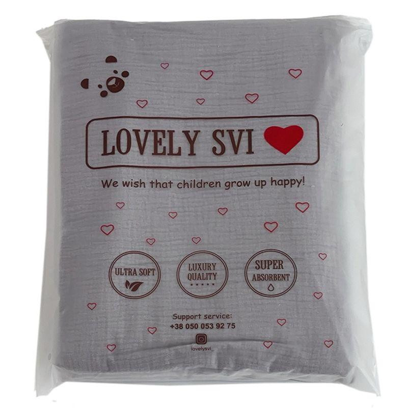 Плед Детский Lovely Svi Хлопок Муслин 100х130 см - двухсторонний -Серый Киев - изображение 3