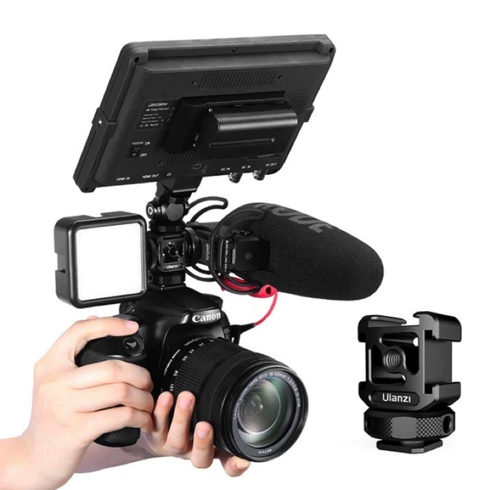Адаптер кронштейн Ulanzi Vijim metal Triple Cold Shoe Mount (UV-2132 PT-12) Київ - фото 4