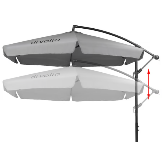 Парасолька садова Di Volio EMPOLI 300см сіра Київ