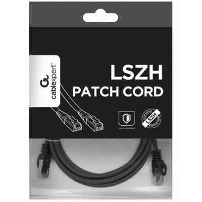 Патч-корд 2м S/FTP Cat 6A CU LSZH black Cablexpert (PP6A-LSZHCU-BK-2M) Вінниця