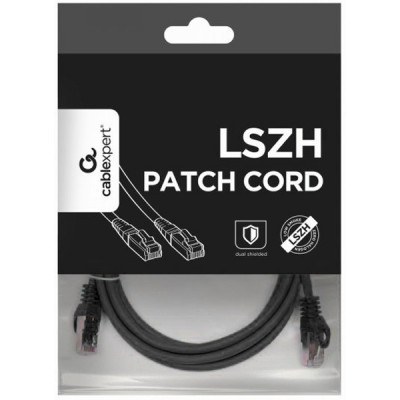 Патч-корд 2м S/FTP Cat 6A CU LSZH black Cablexpert (PP6A-LSZHCU-BK-2M) Вінниця - фото 4