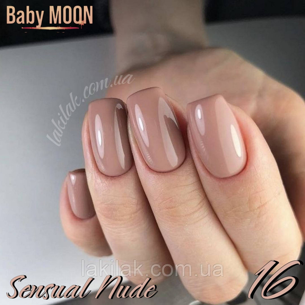 Гель-лак BABY MOON Sensual Nude №16 бежево-рожевий, 6 мл Херсон - фото 1