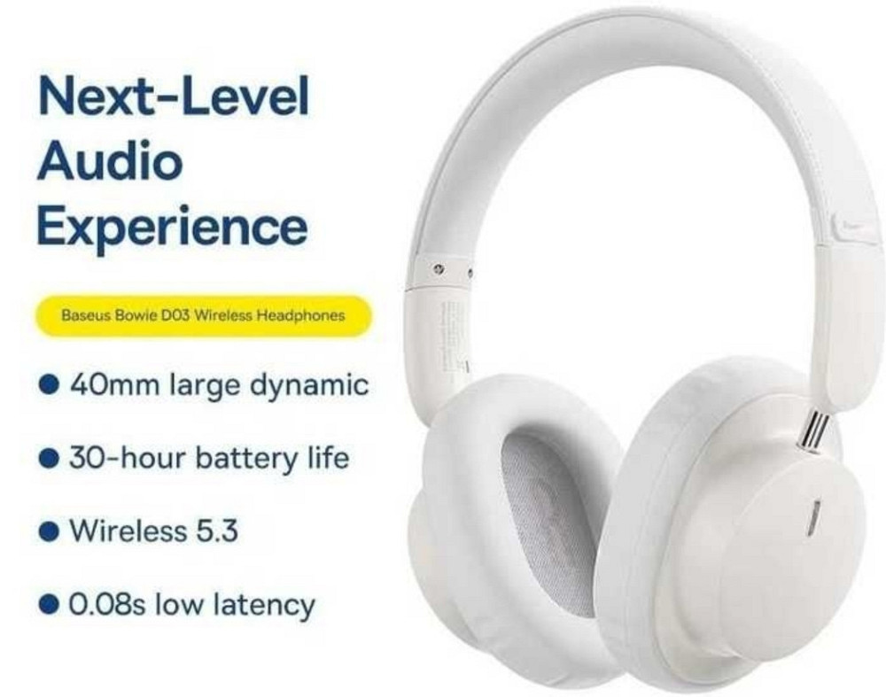 Навушники бездротові: Baseus Bowie D03 Bluetooth 5.3 Black. Харків - фото 4