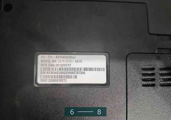 Ноутбук: ASER Aspire V3 8 RAM , SSD256Gb. Киев