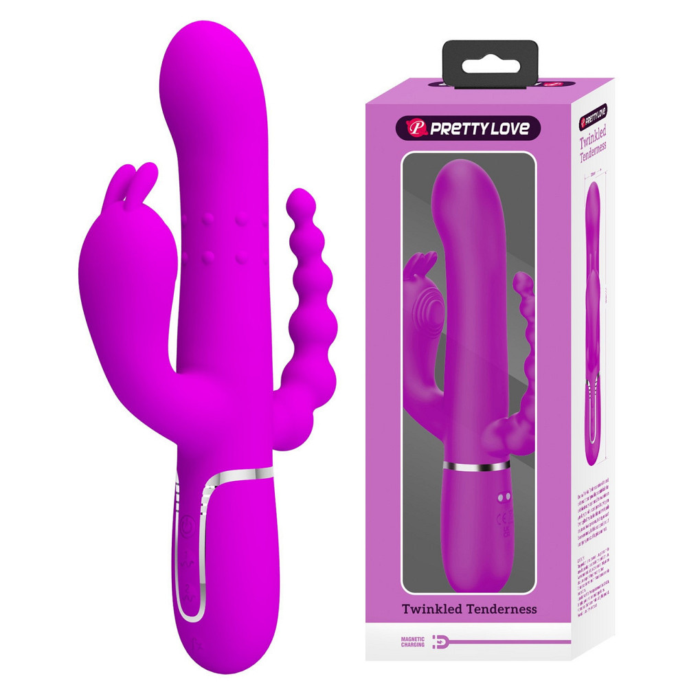 Вибромассажер с анальным и клиторальным стимулятором Pretty Love - Cammy Purple Twinkled Tenderness, BW-500036 Sex Aura Киев - изображение 1