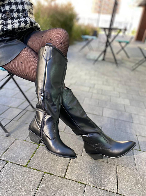 Чоботи жіночі EDAN K/B чорні (зима євро-хутро, шкіра натуральна) (6133) Коломия - фото 4