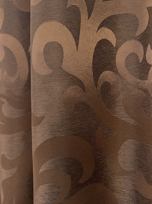 Комплект коротких штор VR-Textil Жакард Вензель № 478ш Світло-коричневий 130х170 см 2 шт (35-0407) Київ - фото 6