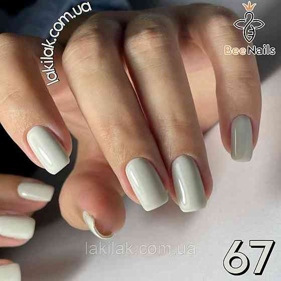 Гель-лак для нігтів Bee Nails 067 (сіро-зелений) 8мл Херсон