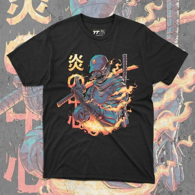 Футболка для подростка мальчика с принтом Самурай Размер 160 Anime10087 Днепр - изображение 1