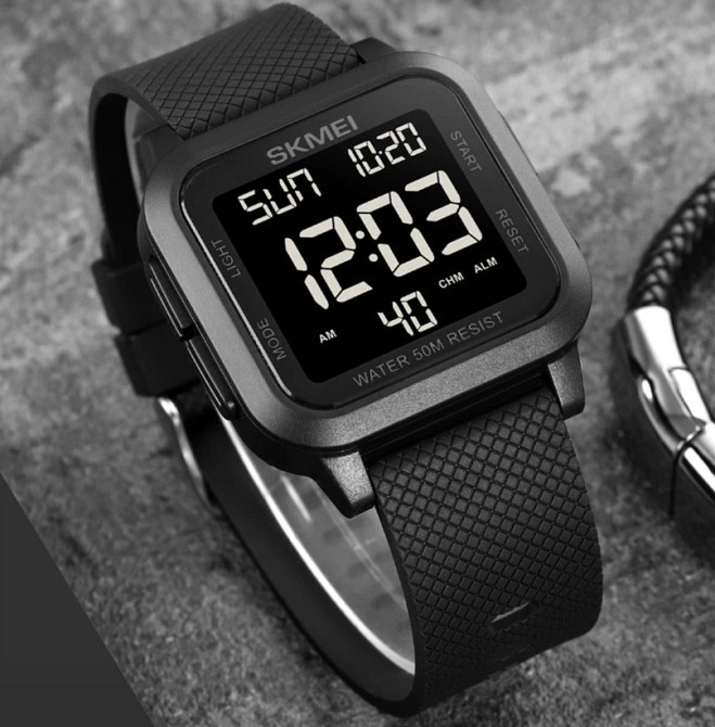 Годинник чоловічий водостійкий тактичний Skmei Chess Black Вінниця - фото 16