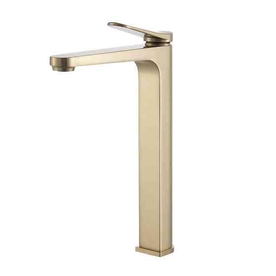 Смеситель для умывальника высокий GAPPO G1010-23 золото сатин Киев