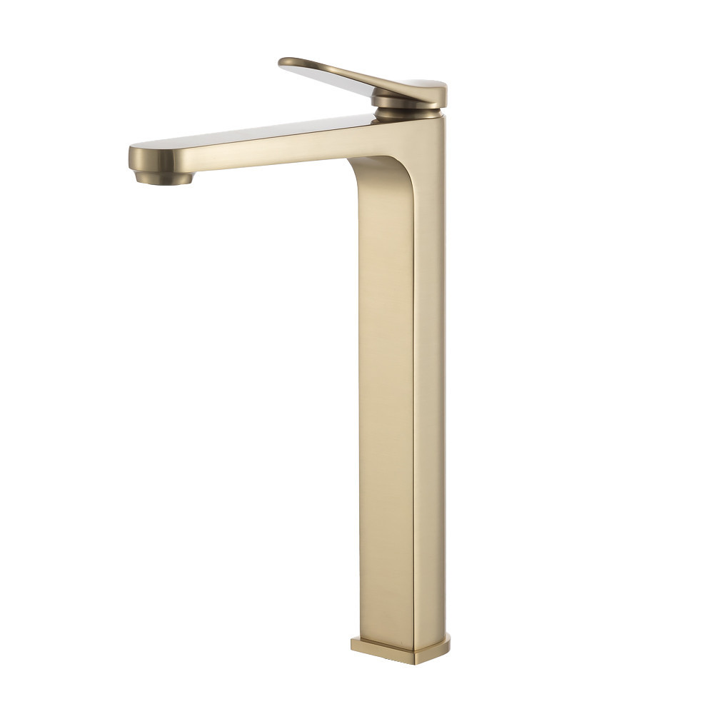 Смеситель для умывальника высокий GAPPO G1010-23 золото сатин Киев - изображение 1