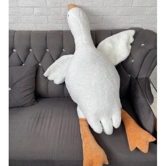 Дітям м'які іграшки подушки 110, Іграшка гуска-обійми плед на подарунок, Гігантська плюшева гуска TG-82 Львів - фото 11