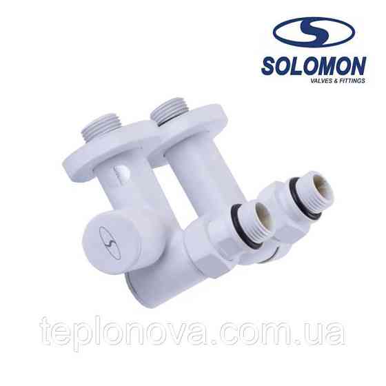 Крани (під ТЕН) для рушникосушки Білі Solomon 1/2" White Чернівці