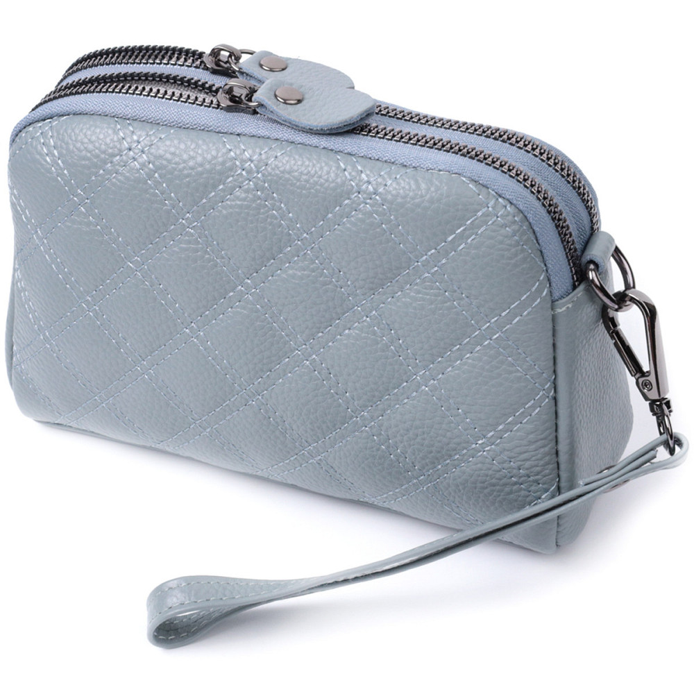 Элегантная женская сумка прошита ромбами на лицевой стороне из натуральной кожи Vintage 22808 Синий Киев - изображение 1