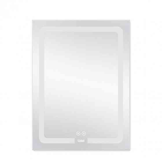 Дзеркало прямокутне для ванної Lidz Kubis 600х800 з LED-підсвіткою Touch, з антизапотіванням, LD78LF9376080 Харків