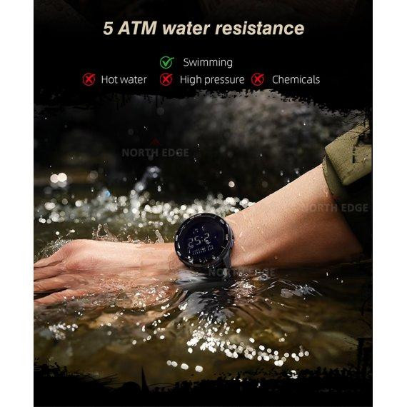 Часы мужские водостойкие тактические North Edge Terrax Green (2 ремешка) Винница - изображение 5