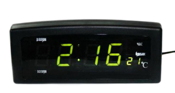 Годинники настільні Caixing CX-818 з зеленою підсвіткою, чорні Вінниця